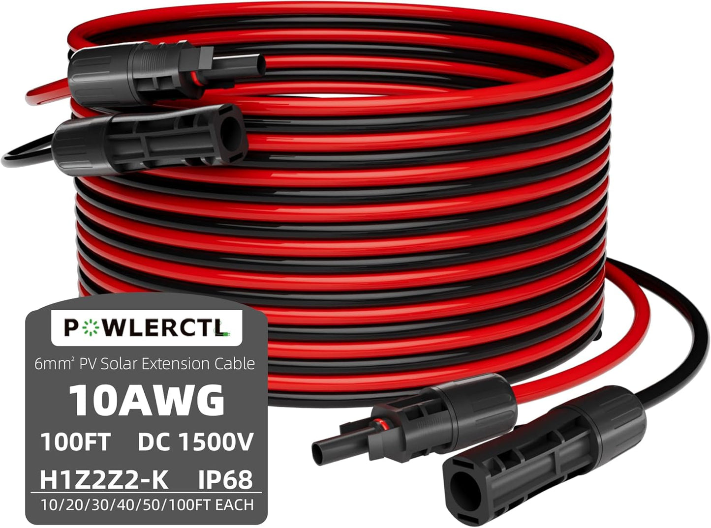 POWLERCTL Solar Panel Extension Cable 10 AWG 100Ft Review
