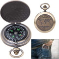 Vintage Brass Pocket Compass for Men - Outdoor Survival