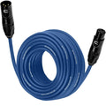 Balanced XLR Cable Male to Female - 35 ft Blue - Professional Mic