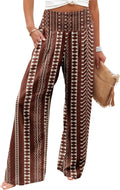 Womens High Waisted Palazzo Pants - Elastic Wide Leg Lounge Trousers