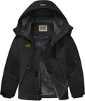 Boys Winter Waterproof Ski Coat - Thick Fleece Snow Jacket WULFUL