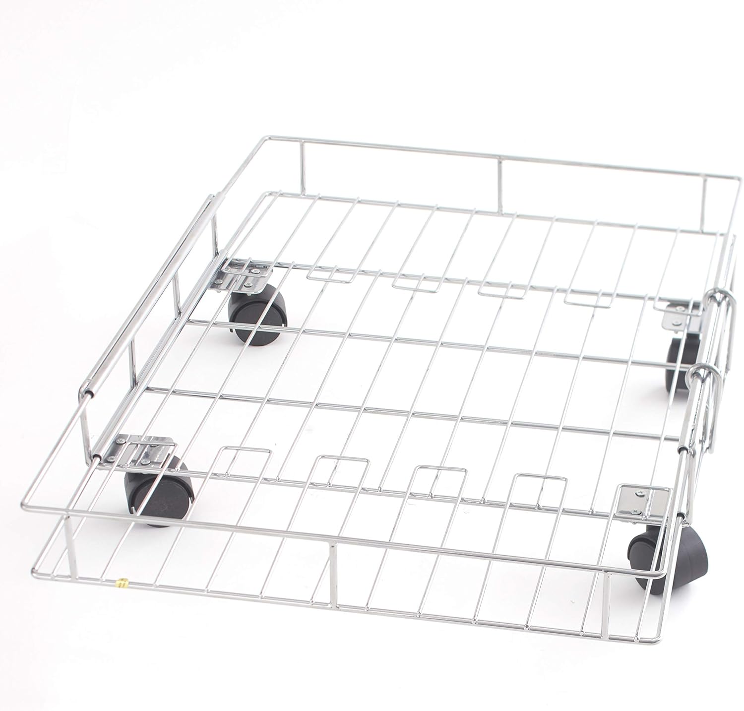 Expandable Rolling Metal Storage Basket for Home and Kitchen