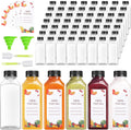 12oz Juice Bottles 40 pcs Set with Caps, Brush, Funnel & Labels