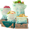 Compostable Food Storage Bags Set - Resealable Eco Freezer Bags
