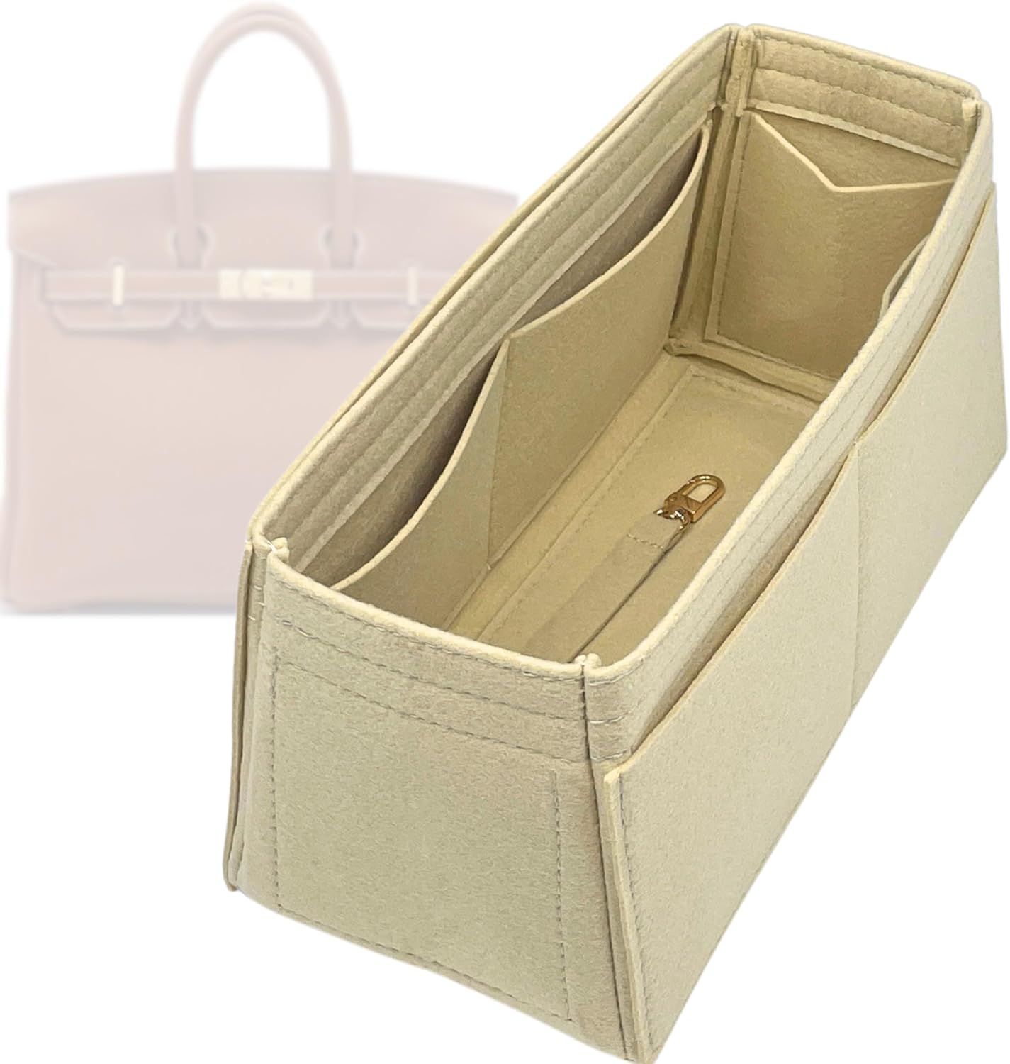 Handmade Felt Organizer for Birkin 25 to 50, Customizable Insert