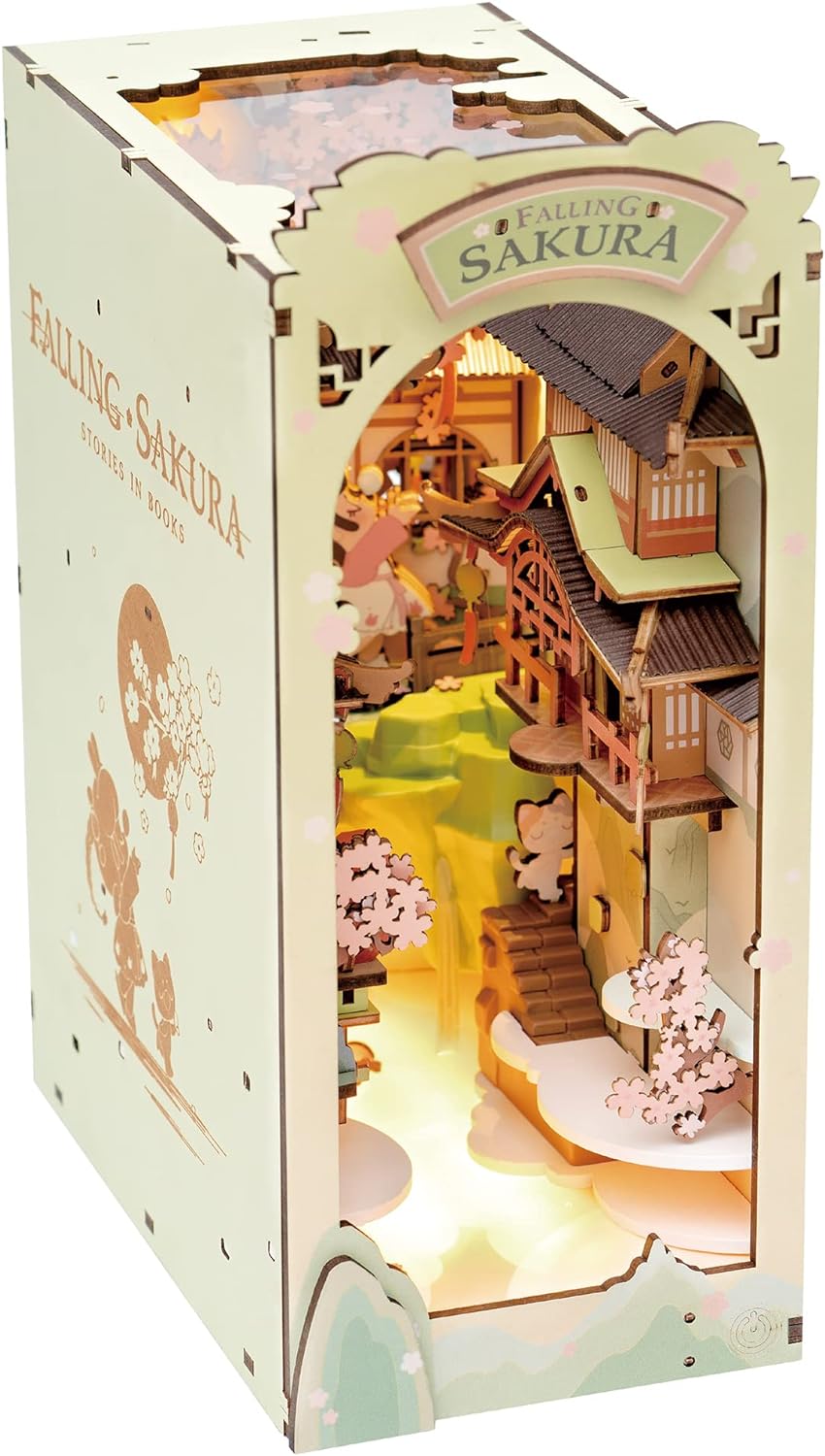 Rowood Book Nook Kits for Adults - DIY Miniature Bookshelf Decor