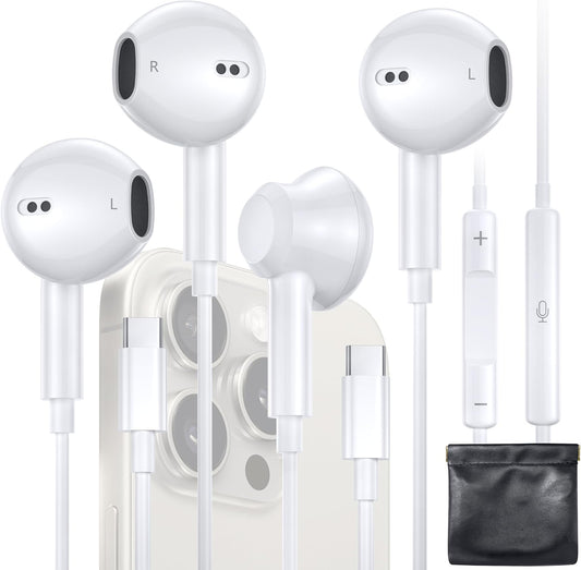 ZENIPER MFi Certified USB C Headphones - HiFi Stereo with Mic & Volume Control