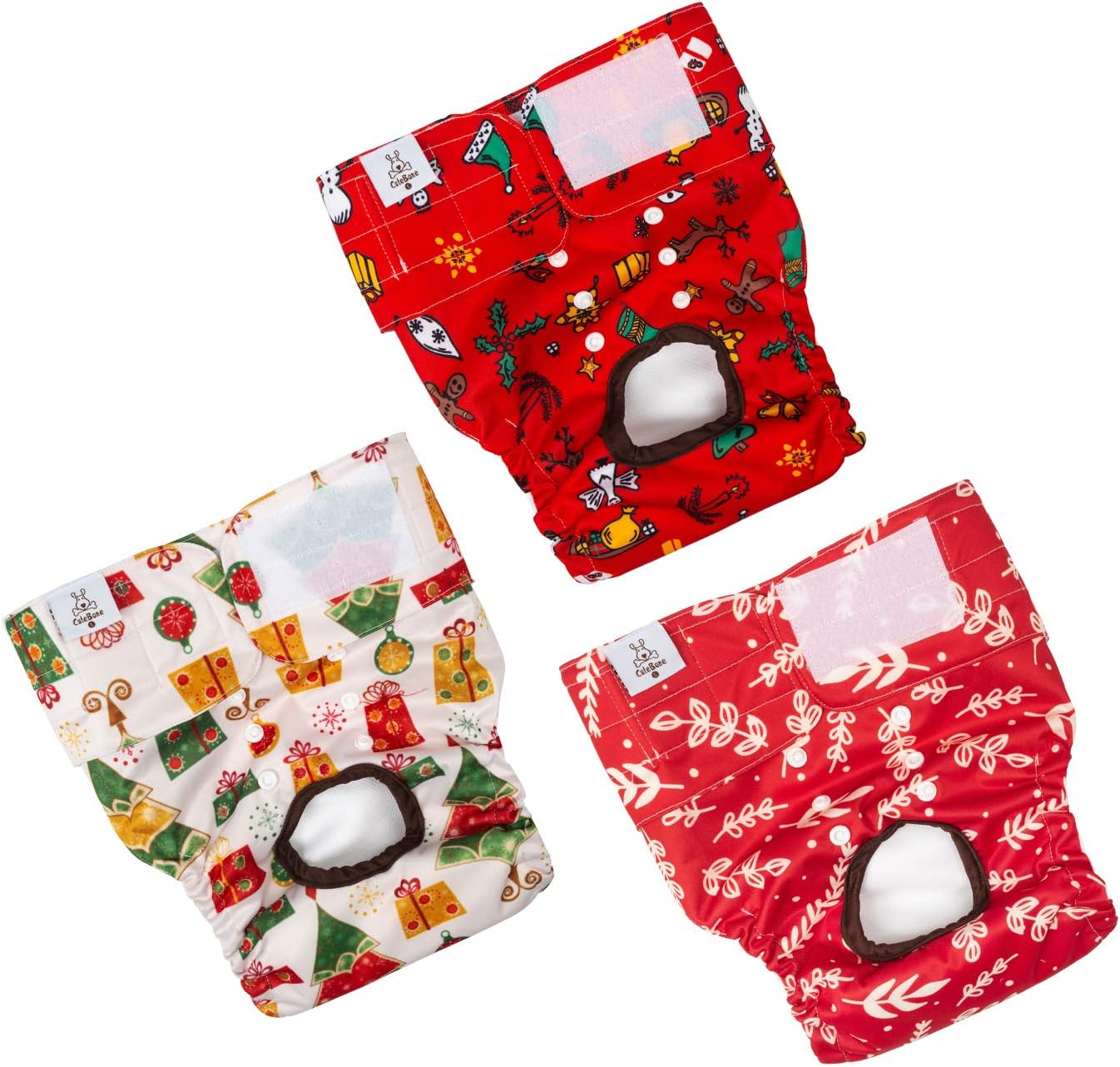 CuteBone Dog Diapers for Female Dogs - Reusable and Washable