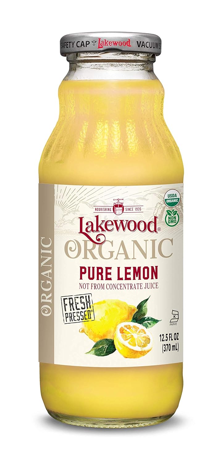 Lakewood Organic PURE Lemon Fresh Pressed Juice Pack of Twelve