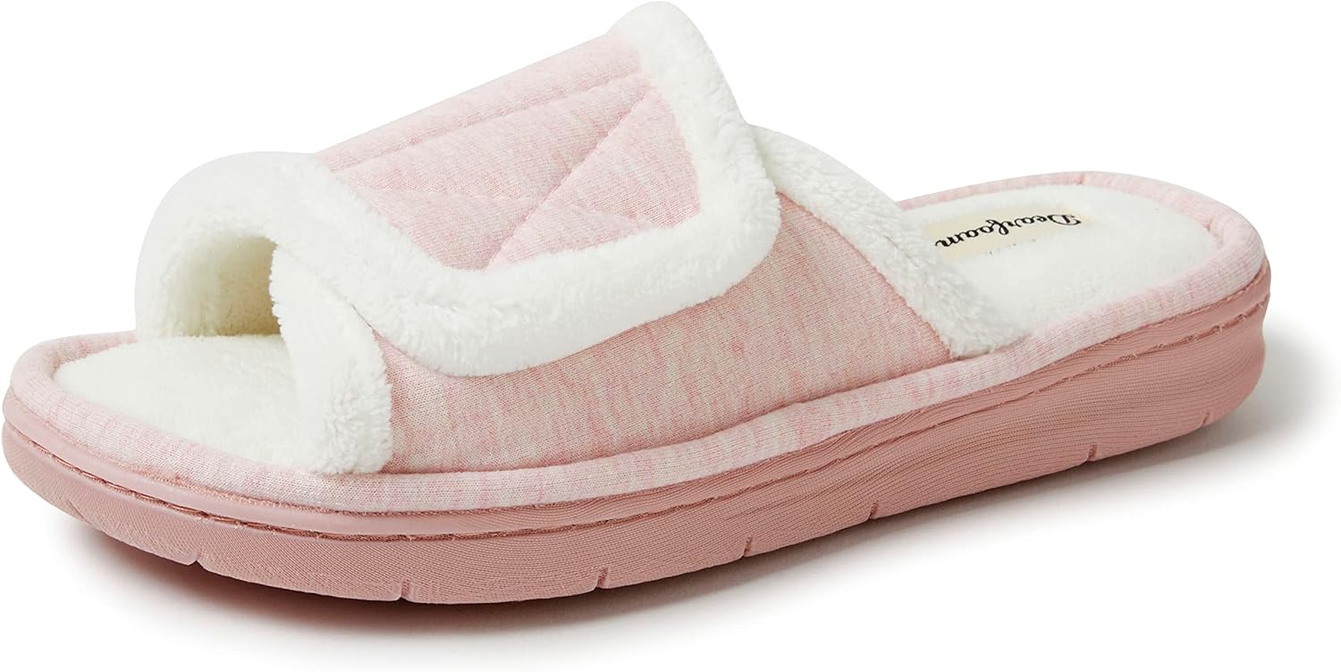Adjustable Indoor/Outdoor Memory Foam Slide Slipper for Women