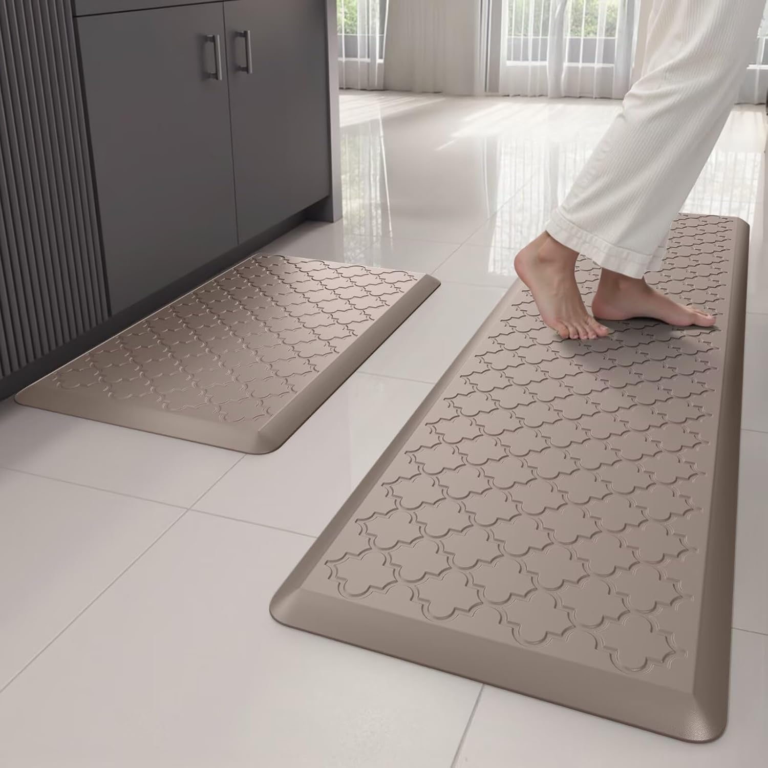 Anti Fatigue Kitchen Mats for Floor - Cushioned Non Slip Rugs
