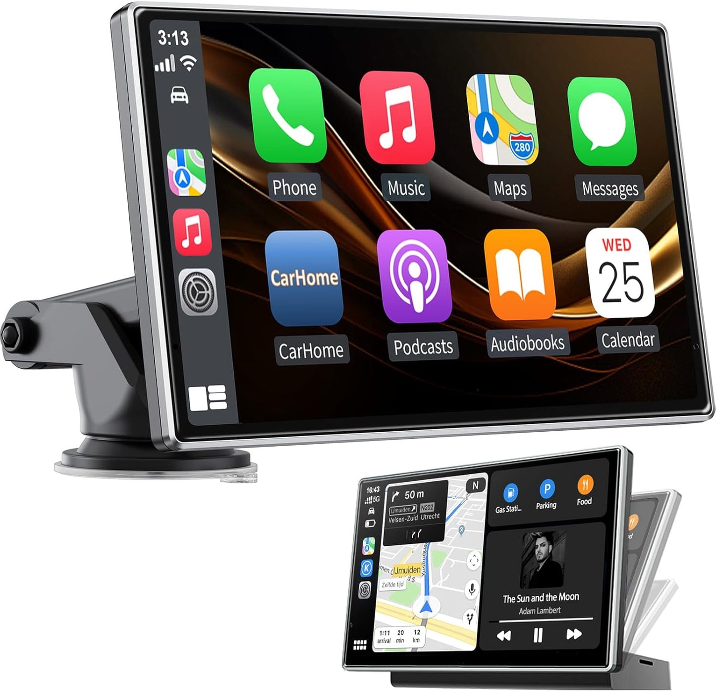 7'' Wireless A-pple Carplay Screen with GPS & Voice Control