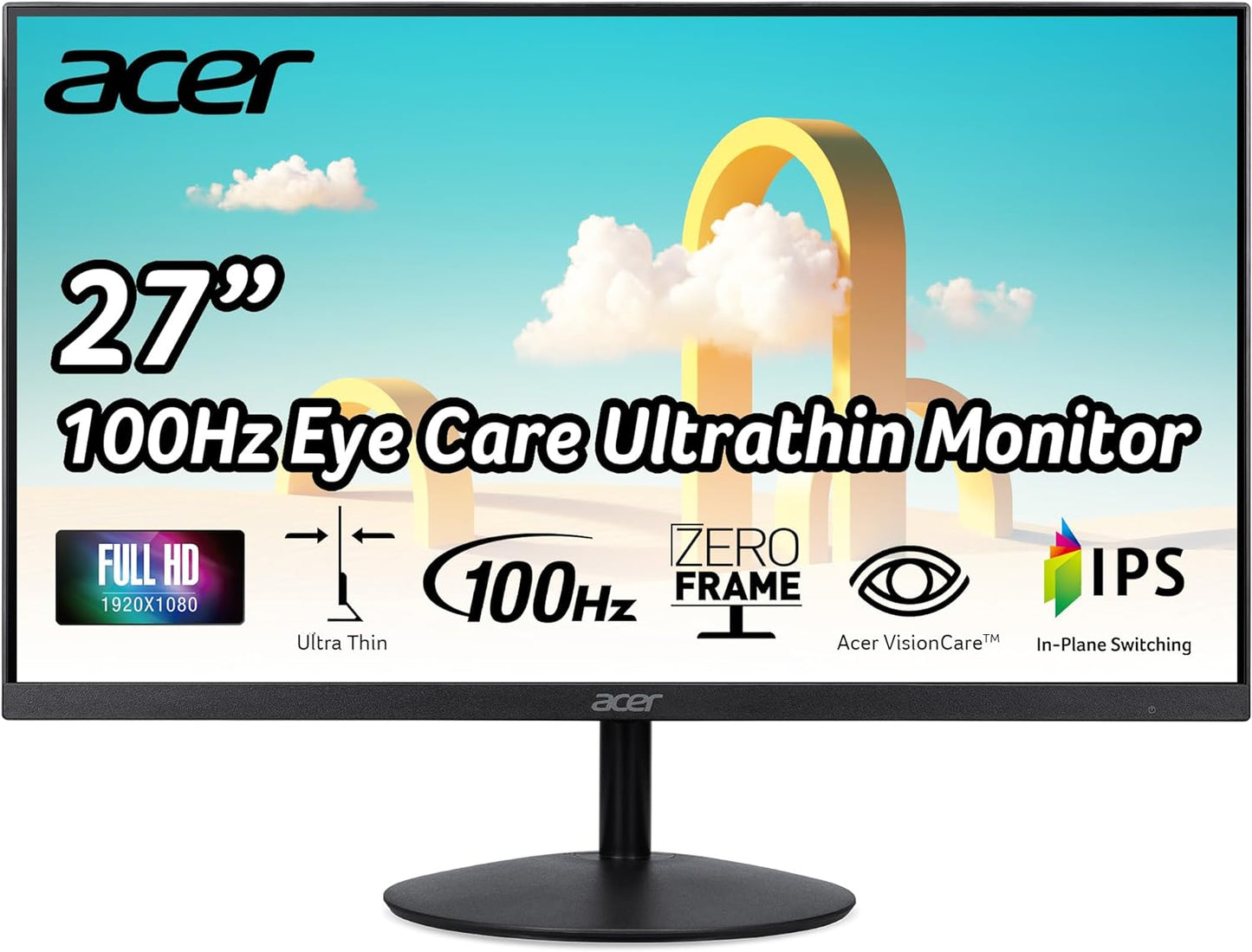 Acer 27 FHD IPS Monitor | AMD FreeSync | Ultra-Thin Design