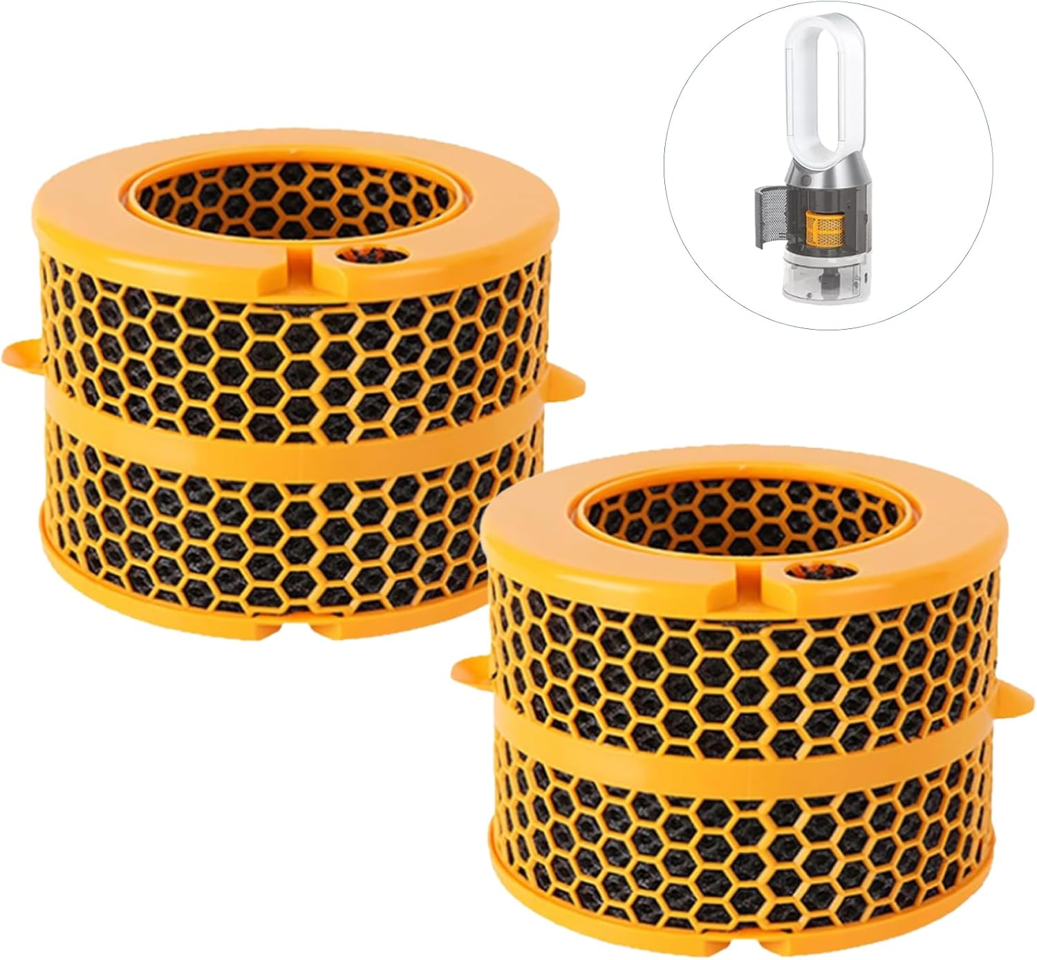 DAODEFUL Carbon Filter 2-Pack for Dyson Air Purifiers