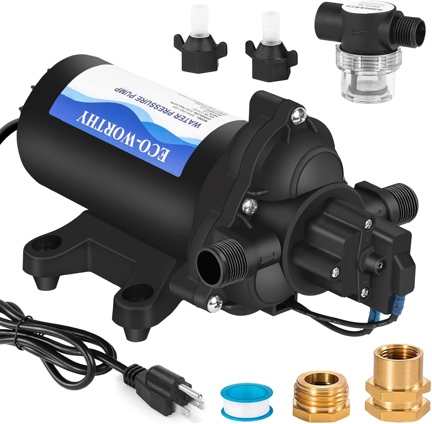 ECO-WORTHY 33-Series Water Pressure Pump for RV and Marine Use