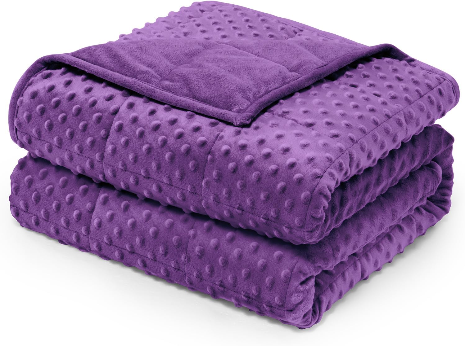 Wemore Minky Dot Weighted Blanket for Adults, 15 lbs Queen Size