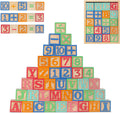 ABC Wooden Building Blocks for Toddlers 40 PCS - Educational Stacking
