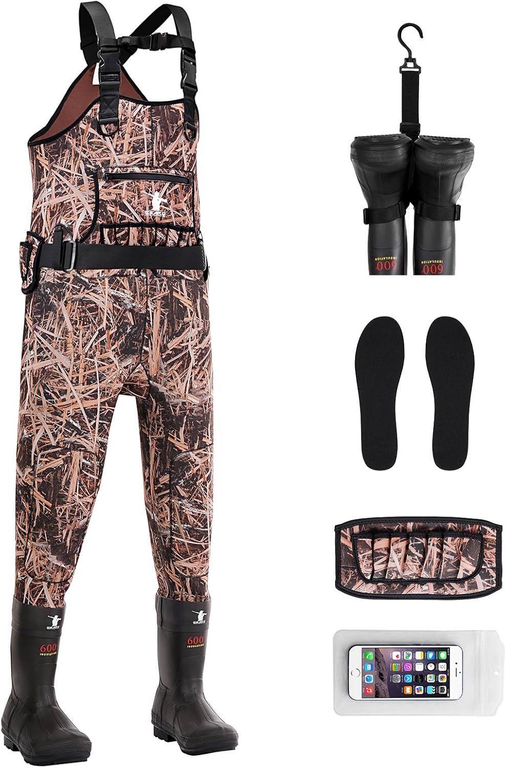 Duck Hunting Waders for Men & Women, Waterproof Neoprene Camo
