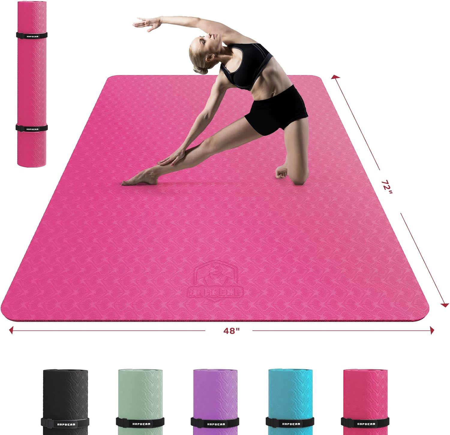 Extra Large Yoga Mat for Home Workouts - Non-Slip & Durable
