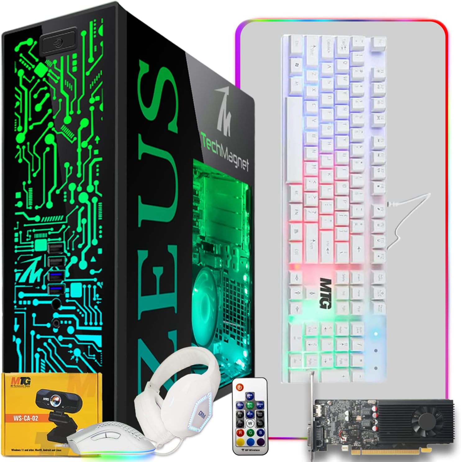 TechMagnet Gaming Desktop PC with Intel Core i7 and 16GB RAM