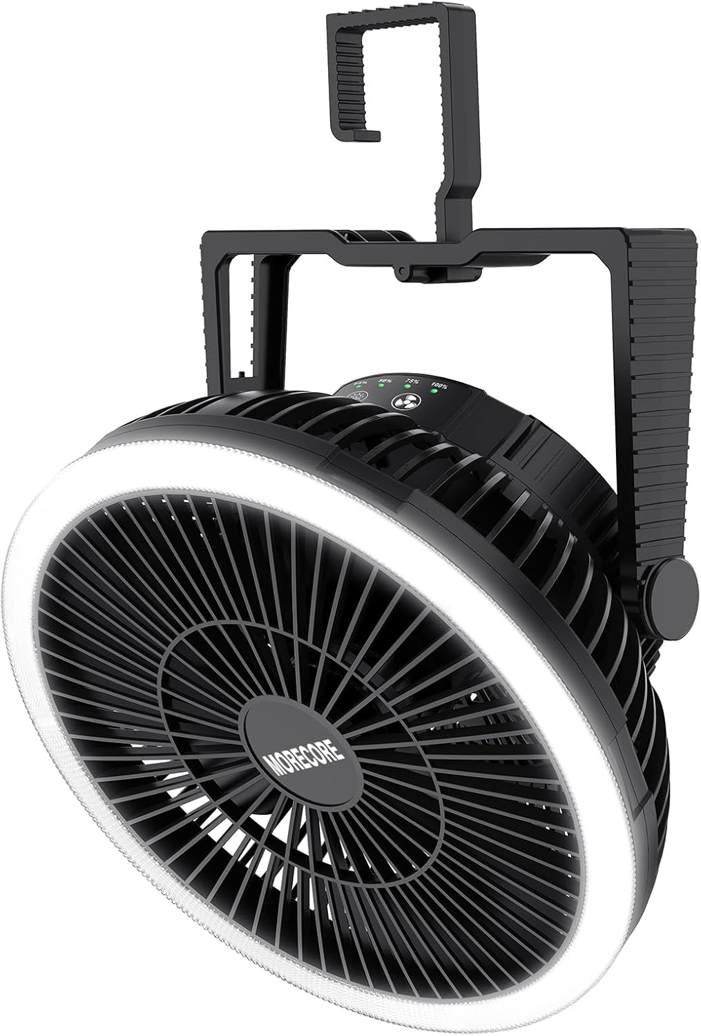 Rechargeable Camping Fan-Lantern Combo - Stay Cool & Lit!