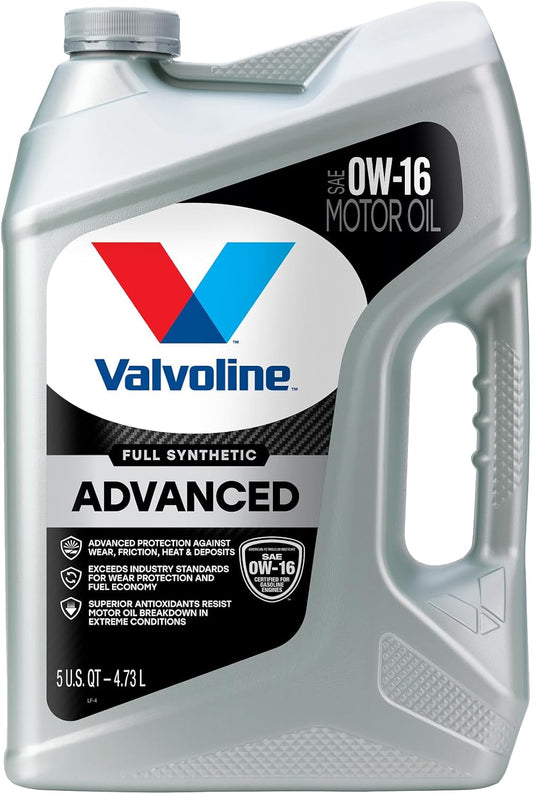 Valvoline Advanced Full Synthetic SAE 0W-16 Motor Oil 5 QT Review