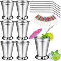 LAIAMER: 6-Piece Beaded Mint Julep Set for Stylish Sipping