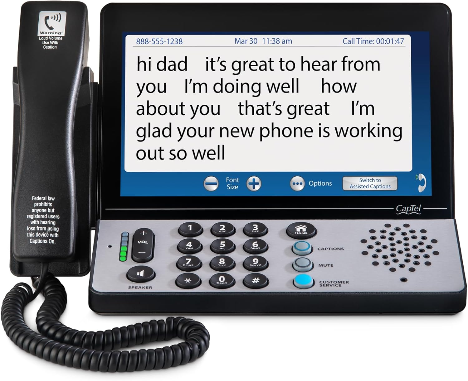 CapTel 2400iSPNBT Captioned Telephone for Hearing Impaired Users