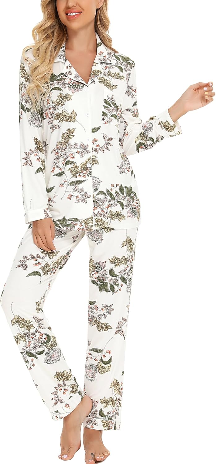 Leikar Button Up Pajama Set for Women: Soft and Comfy PJs