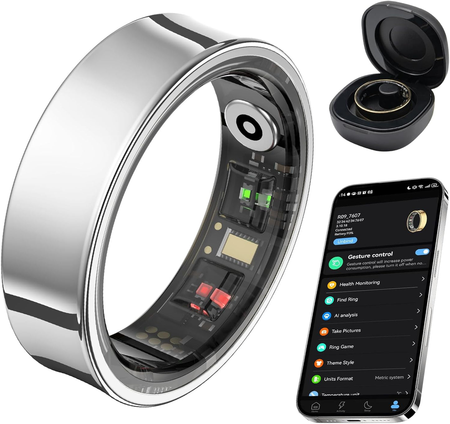 Smart Ring Fitness Tracker for Health Monitoring and Activity