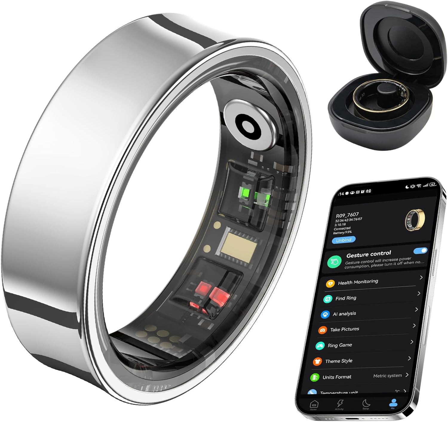 Smart Ring Fitness Tracker for Health Monitoring and Activity