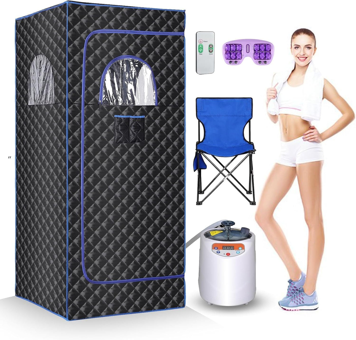 Linego Portable Sauna Box - Full Body Steam Spa