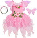 Latocos Girls Fairy Dress Costume with Butterfly Wings - Soft Tiered