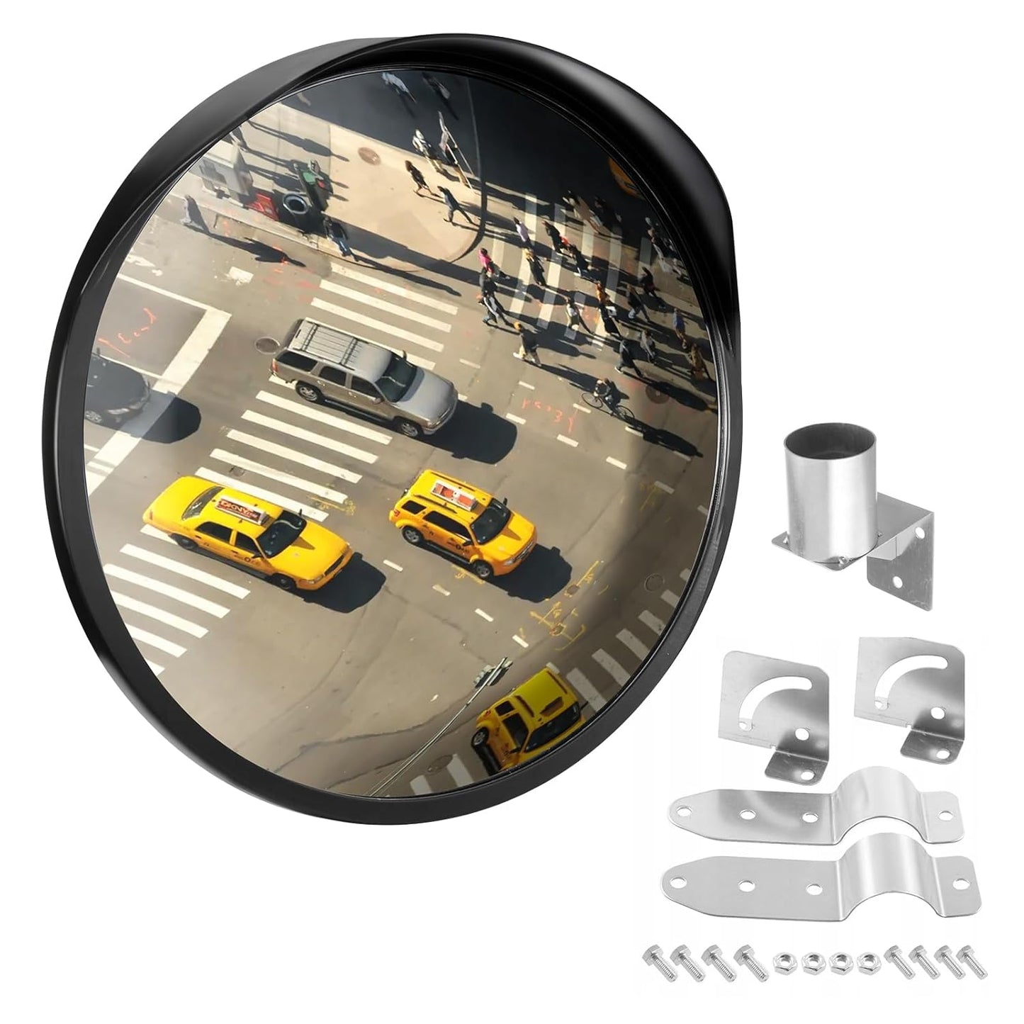 32 Inch Convex Traffic Mirror for Driveway and Security Use