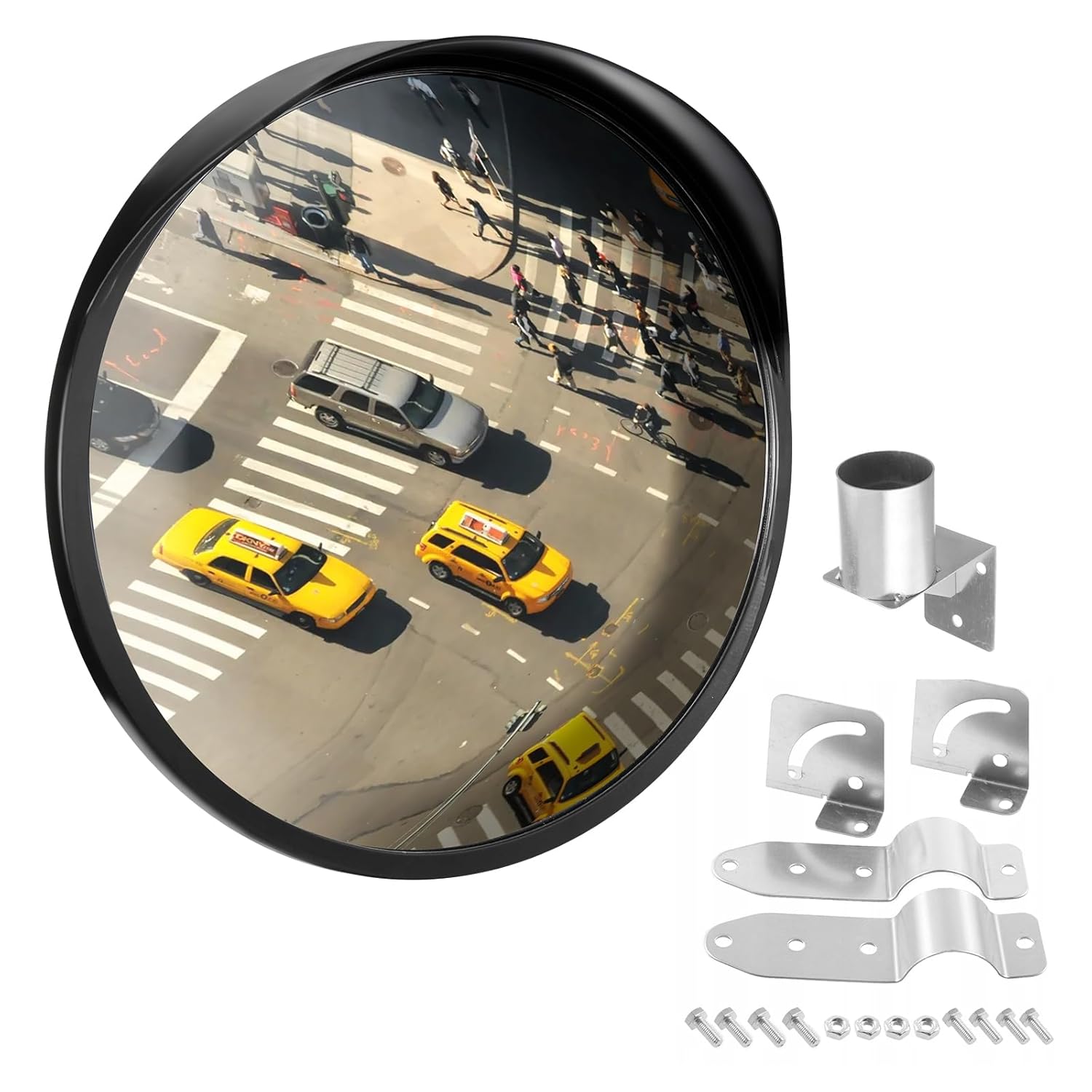 32 Inch Convex Traffic Mirror for Driveway and Security Use