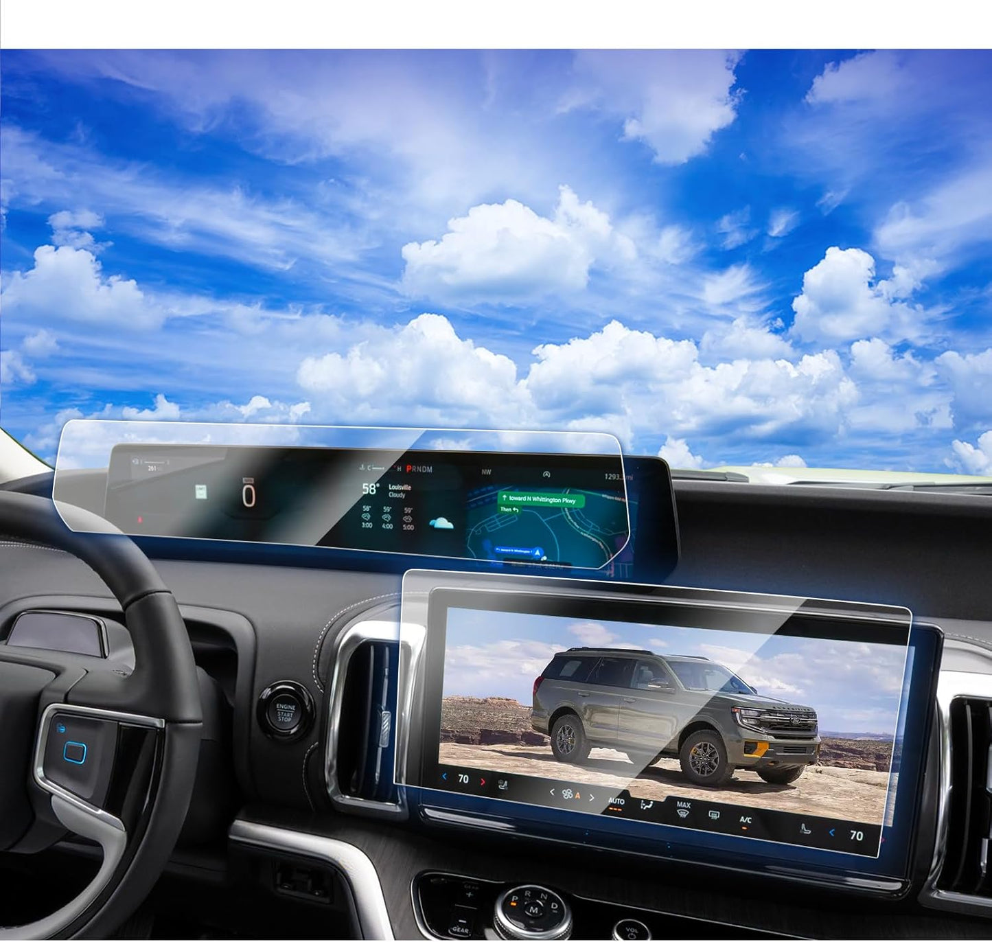 2025 2026 Ford Expedition Screen Protector for Navigation & Cluster