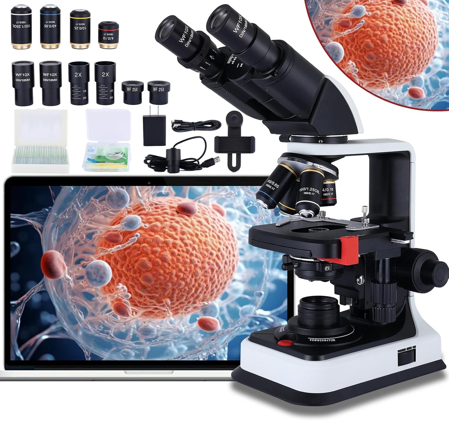 40X-2500X Microscope for Laboratory Education and Science Use