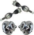 TRQ Front Drivetrain Kit CV Axle and Wheel Hub Bearing Assembly