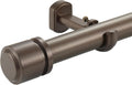 1 1/8 in Curtain Rod 144 to 240 in Telescoping Dark Bronze - Heavy