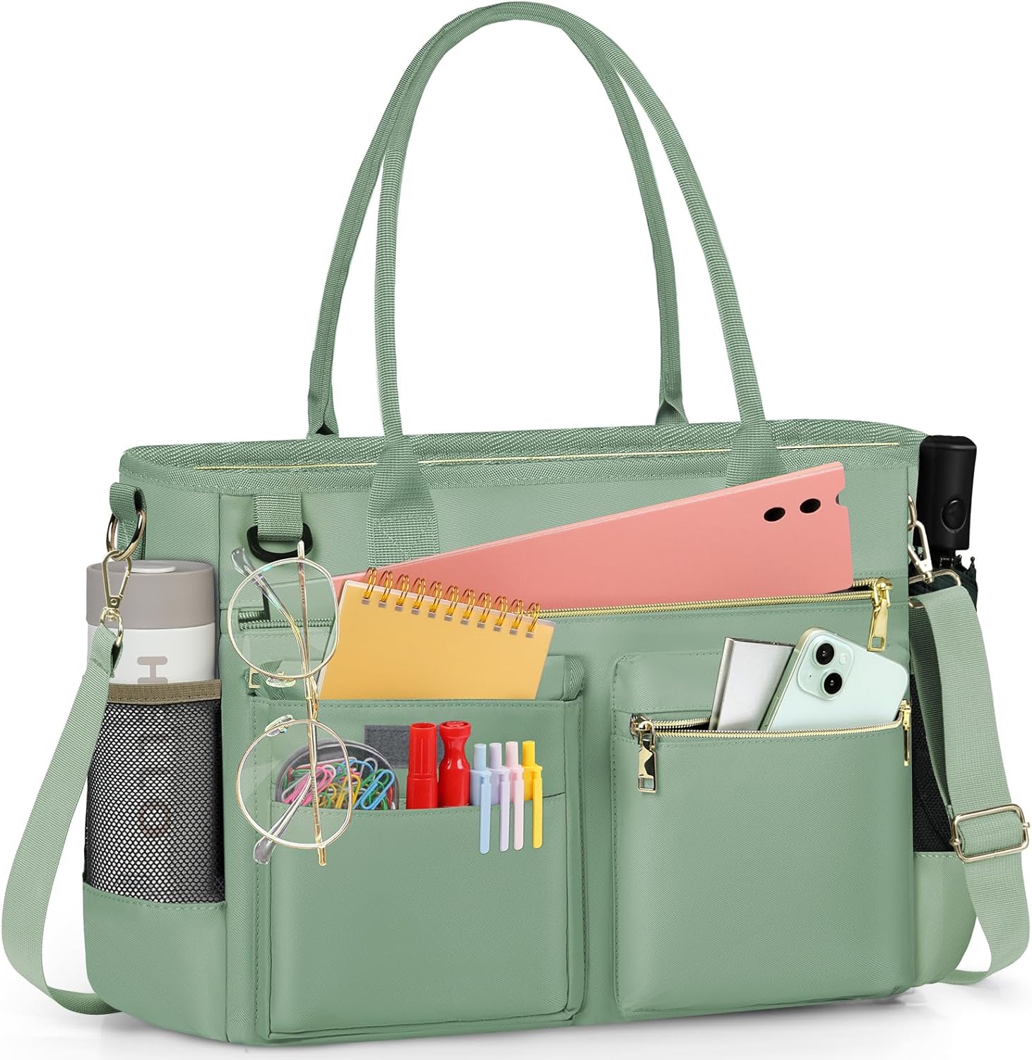 RAINSMORE Laptop Bag for Women 15.6 Inch Professional Tote