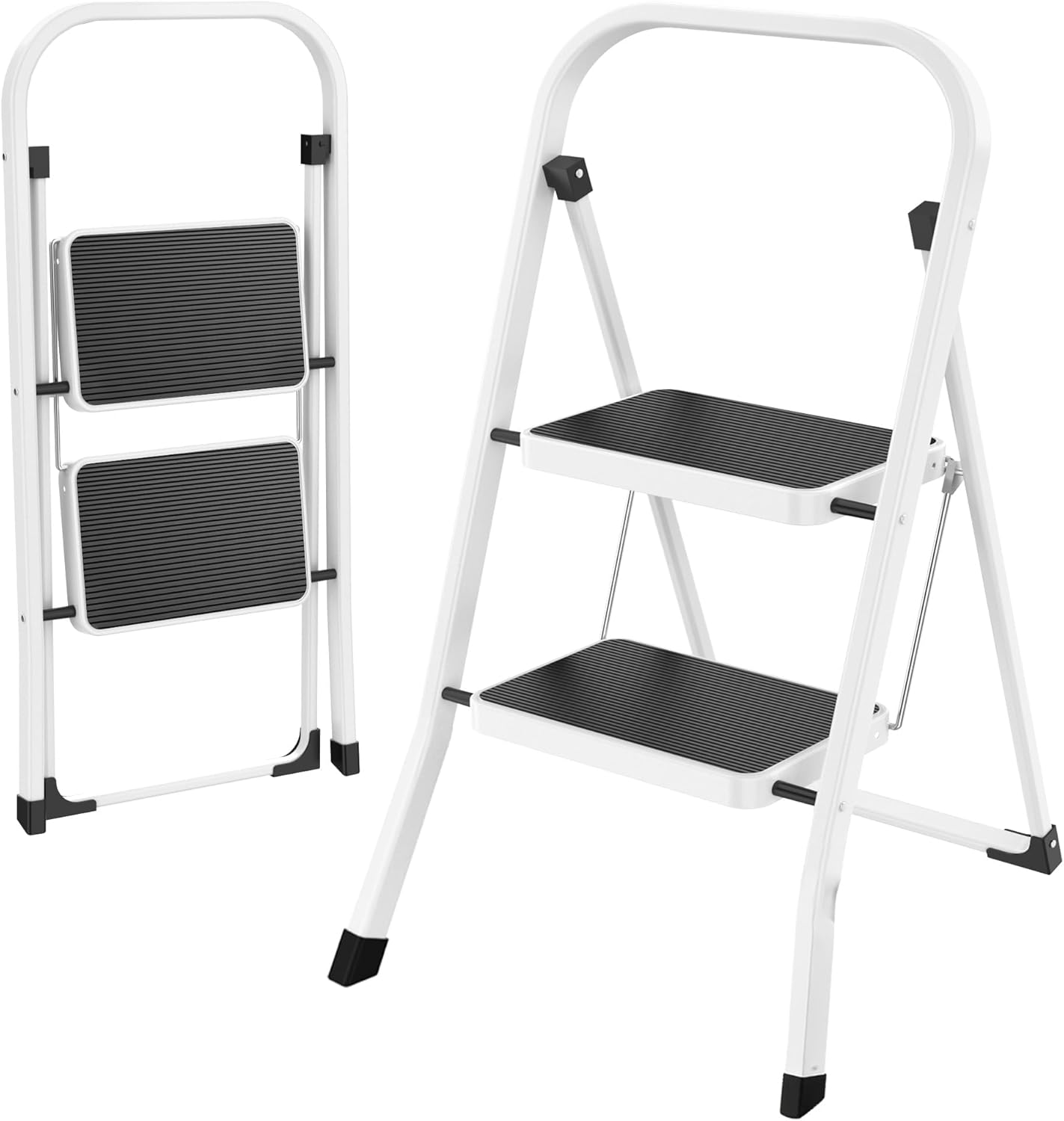HBTower Step Ladder Folding Step Stool with Anti-Slip Pedal