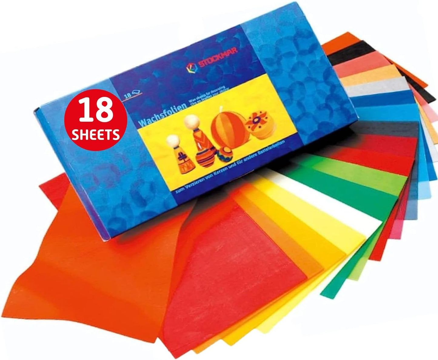 Stockmar Beeswax Sheets - 18 Large Assorted Colors