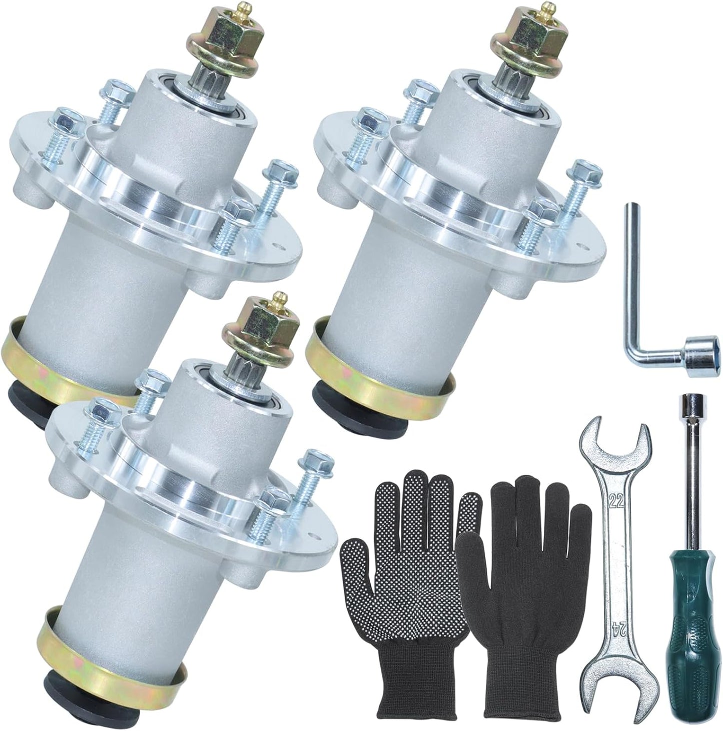 3 Pack Pre-Greased 539112170 Spindle Assembly for Tractors