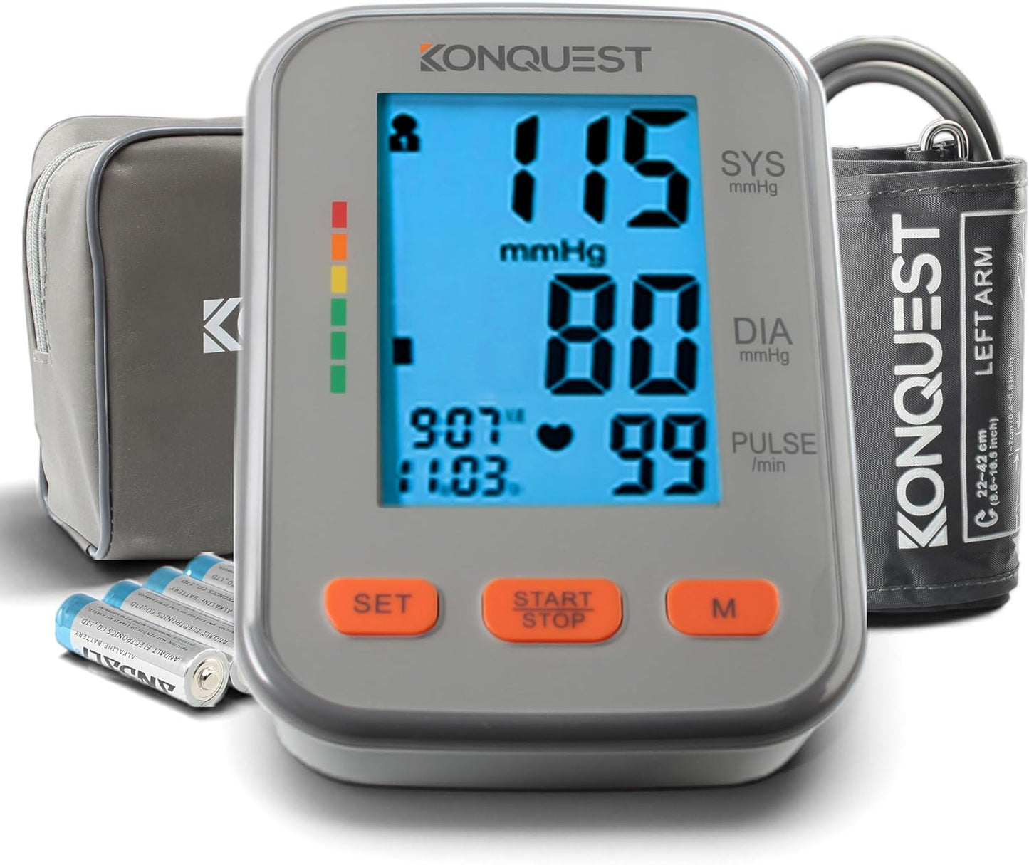 KONQUEST Automatic BP Monitor - Large Cuff & Display - Heartbeat Detector
