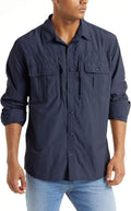 TACVASEN Fishing Shirt for Men Long Sleeve Quick Dry Fit