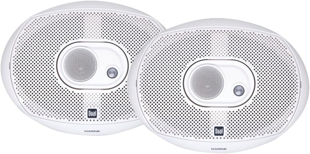 Powerful Dual DMS369 6x9 Marine Speakers | 200W Peak | White