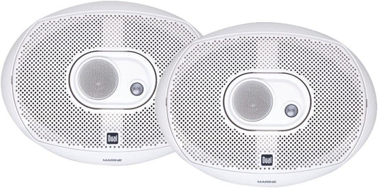 Powerful Dual DMS369 6x9 Marine Speakers | 200W Peak | White
