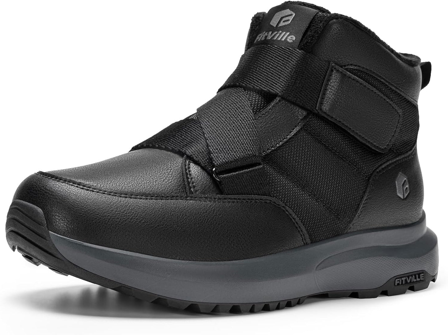 FitVille Mens Snow Boots Extra Wide Width for Winter Adventures