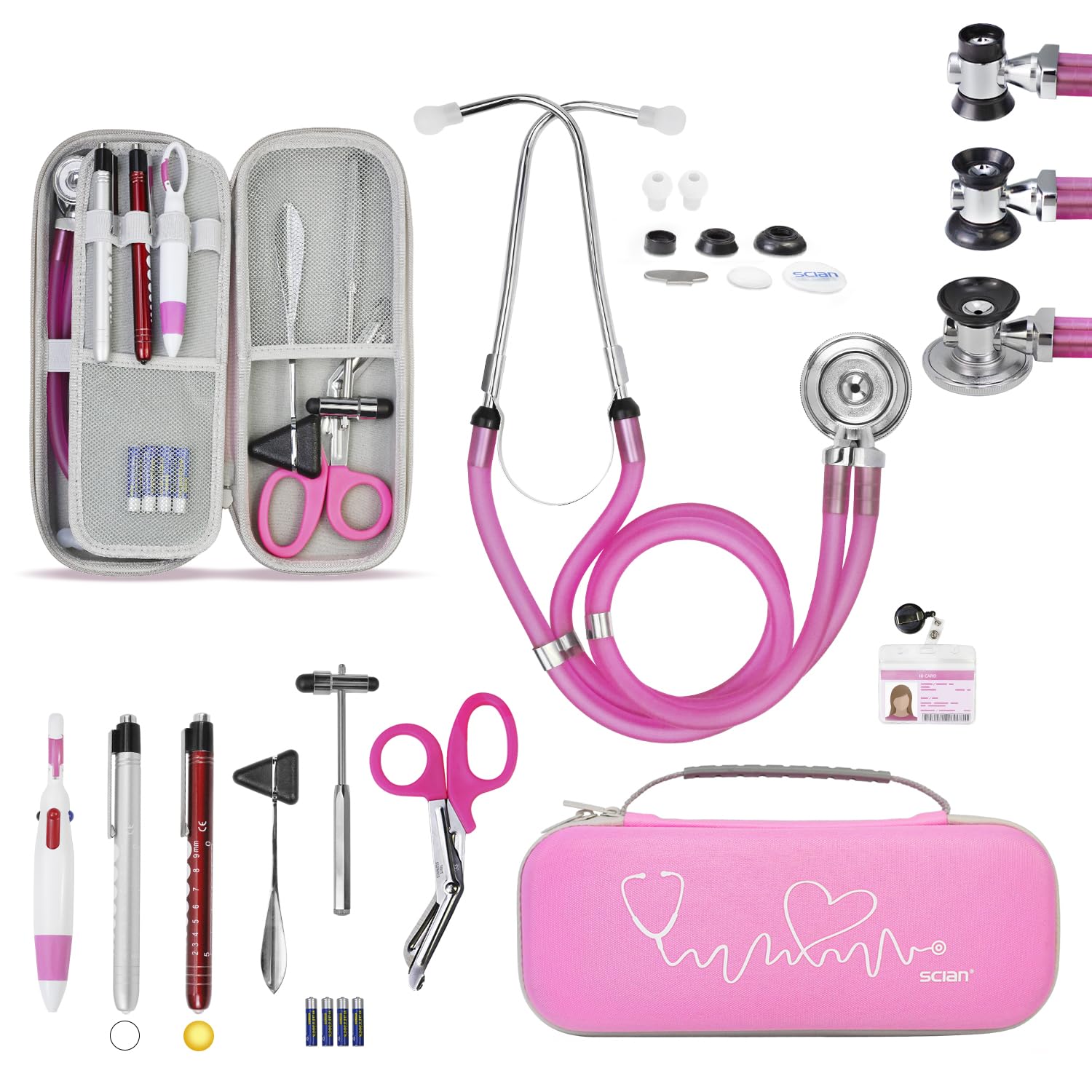 Scian 13 Pcs Stethoscope Case Kit for Nurses and Medical Students