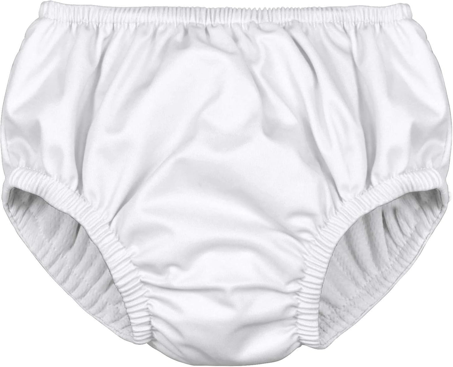 Leak-Free Swim Fun: Reusable Unisex Diaper, White, 12M